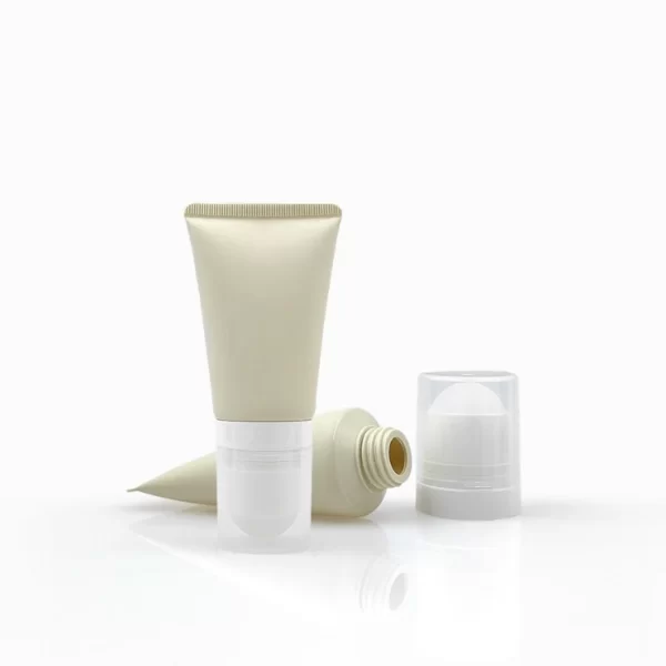 Custom 50ml D30mm Plastic Cosmetics Tube Packaging with Single Roller Applicator for Skincare