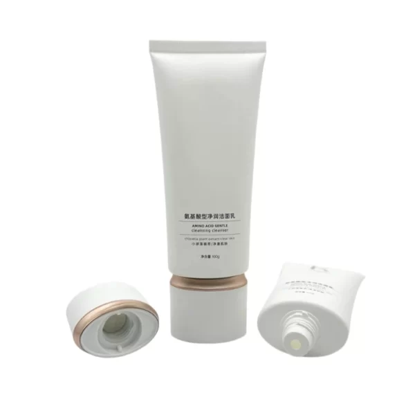 Customized 100ml PE Plastic Tubes Packaging High-End Squeeze Cleanser Tube