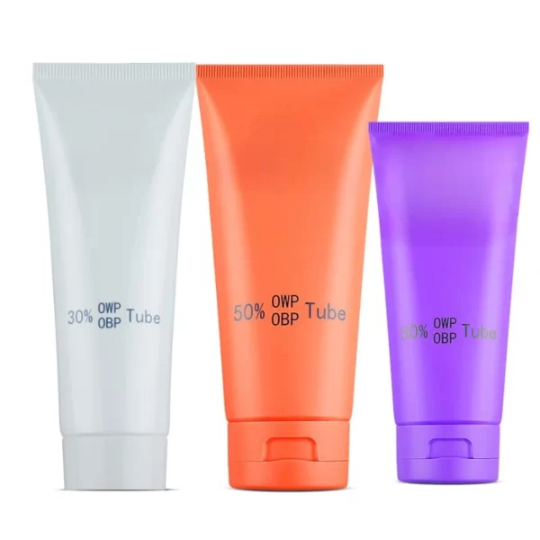 100% Recycled PCR Plastic Tube Sustainable Skincare Packaging Tubes for Facial Cleansing Hand Cream