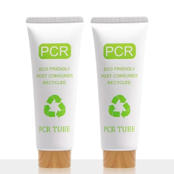 Green Luxury Round-Shaped Eco-Friendly Cosmetic Plastic Tube Packaging Premium Soft Facial Cleanser Tubes