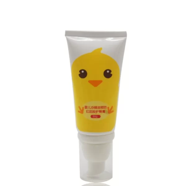 Cute 50ml Plastic Baby Cream Squeeze Tube High-Quality Skincare Container with Pump