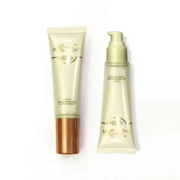 Luxurious Gold Airless Pump Cosmetic Packaging Tube Plastic BB Hand Cream Container